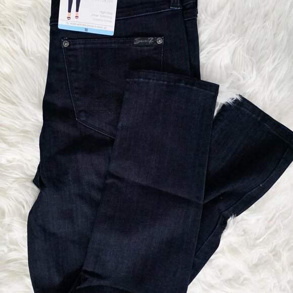 NWT Women's Seven Tummy Less Skinny Jean, Dark Wash, Size 10 - Picture 9 of 10